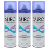 Sure Regular Scent Aerosol bottle showing fast-drying, all-day freshness