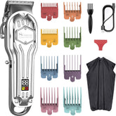 SURKER mens hair clippers with LED display showing battery life for quick grooming
