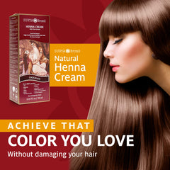 Surya Brasil Henna Cream Chocolate bottle—pre-mixed color for easy home dye