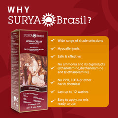 Surya Brasil Henna Cream Chocolate mixing application scene for even coverage