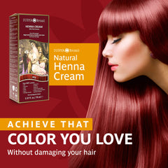 Surya Brasil Henna Cream Red box shows color-rich vegan hair dye