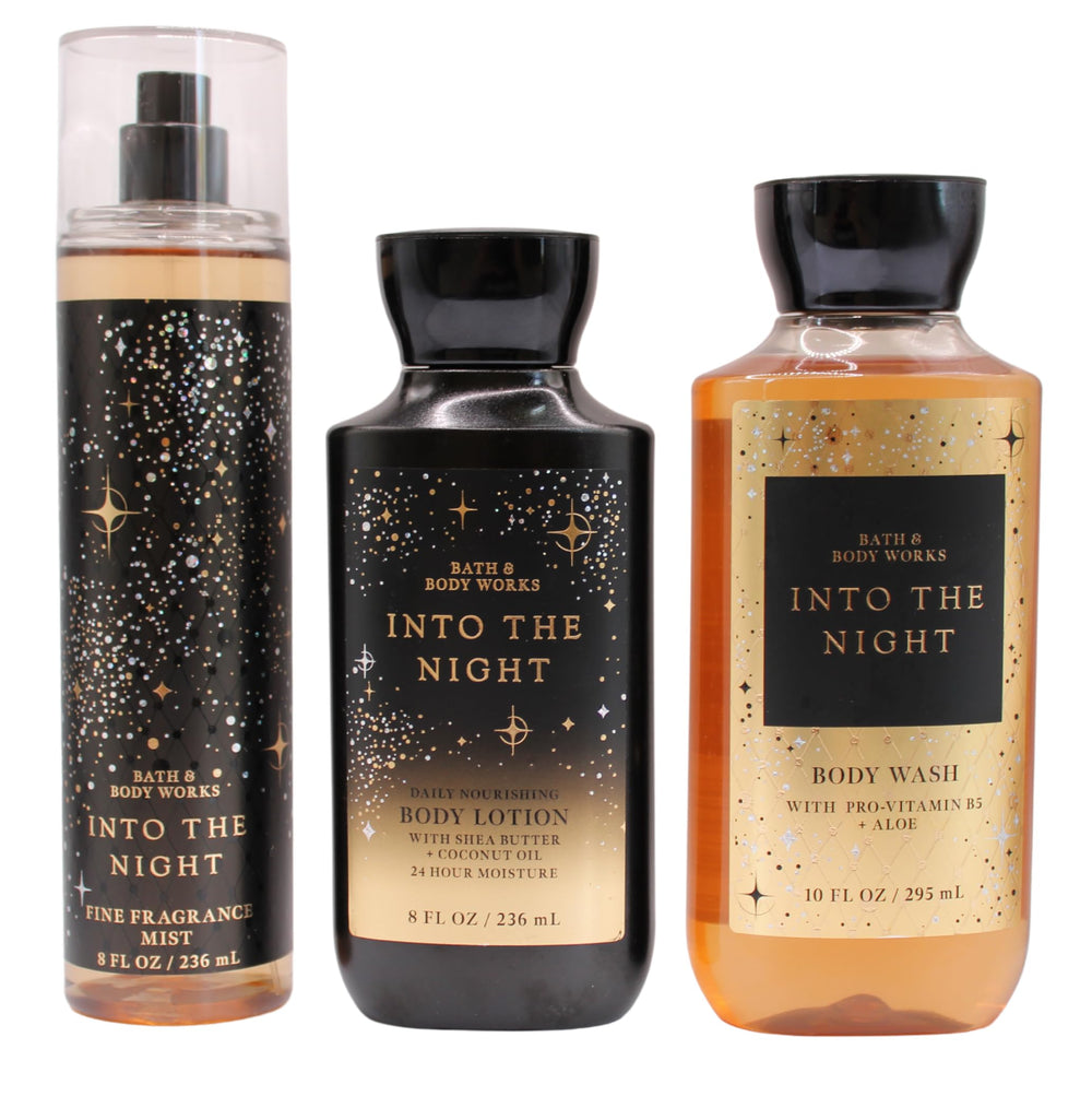 Susicit Into the Night daily trio bundle with shower gel, fragrance mist, and body lotion for daily refresh
