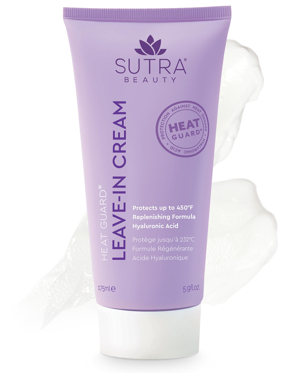 SUTRA Heat Guard Leave-In Cream bottle pump with moisture boost for frizz control