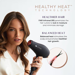 SUTRA Infrared AC Blow Dryer side view emphasizes Ionic technology for smooth results