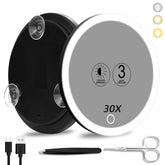 Suupvaor 30x magnifying mirror light closeup for precise pore inspection