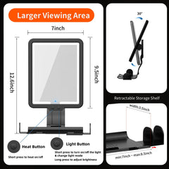 Suupvaor lighted shower mirror battery ensures long-lasting fog-free performance