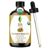 SVA ORGANICS pumpkin seed oil bottle with dropper for facial care and body massage