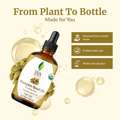 SVA ORGANICS pumpkin seed oil scalp massage scene showing soothing routine