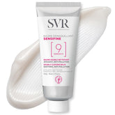 SVR Sensifine cleansing balm packaging highlights compact jar for on-the-go makeup removal.