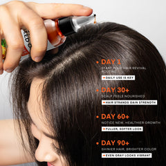 Svvimer pumpkin seed oil bottle in hand for easy scalp massage and daily hair care