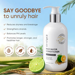 Svvimer rice water conditioner texture close-up for deep moisture.