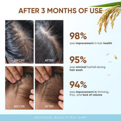 Svvimer Rice Water Hair Shampoo lather showing rich foam for cleansing scalp.