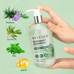 Svvimer Rosemary Shampoo lather foaming action showing cleansing and scalp refreshment
