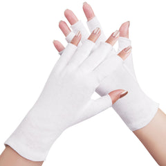 SWAKER cotton gloves fingerless design close-up, breathable 100% cotton for comfortable wear.
