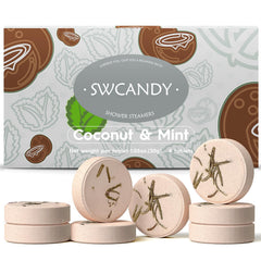 SWCANDY shower steamers packaging presents a gift-ready presentation for relaxation routines