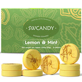 SWCANDY lemon mint shower steamers packaging ideal as a gift for birthdays