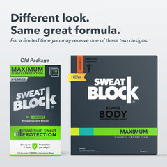 SweatBlock night-application, showing use before bed for long-lasting dryness.