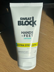 SweatBlock dry-touch barrier helps hands stay dry during meetings.