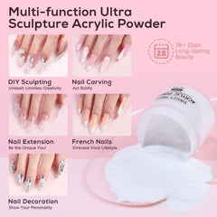 Sweet Trend acrylic nail powder pink 60g for soft, versatile nail art options