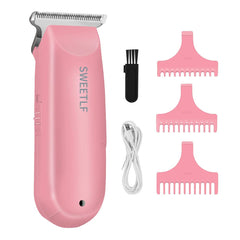 SweetLF hair clippers pink, silent cordless operation for quiet, on-the-go grooming.