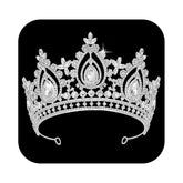 SWEETV Queen Crown crystal-embellished tiara for elegant events.