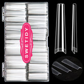 SWETIDY No C Curve 3XL coffin tips in a box for durable wear