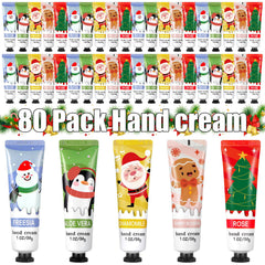 Swiffen 80-piece Christmas hand cream set packaging for gifting.
