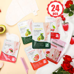 Swiffen cherry foot mask highlights fruity hydration for refreshed, smooth heels