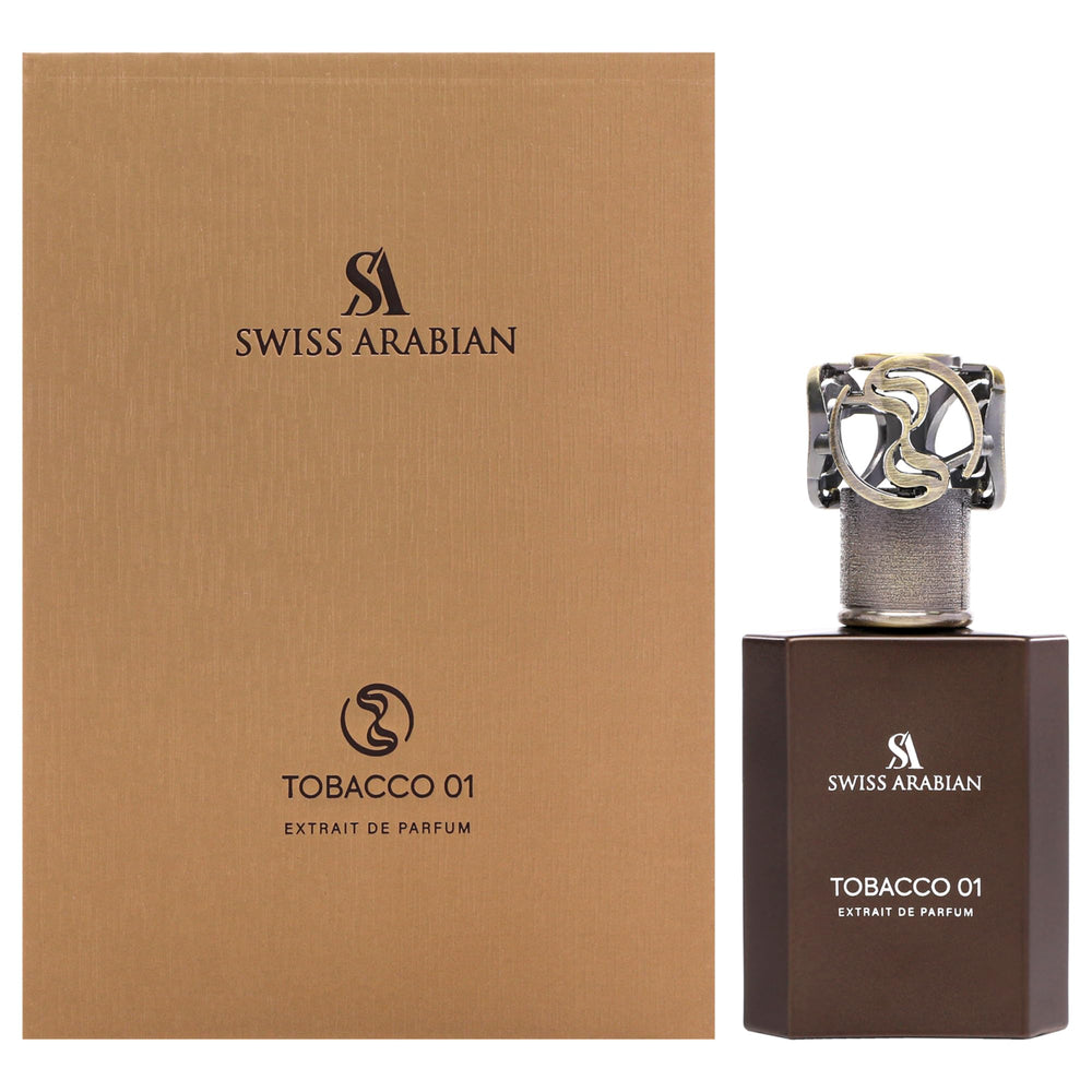 Swiss Arabian Tobacco 01 top notes of plum and apple create an inviting daily-wear aura.