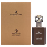 Swiss Arabian Tobacco 01 top notes of plum and apple create an inviting daily-wear aura.