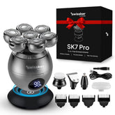 Swissker SK7 PRO front view shows sleek design ideal for precise bald shaving.