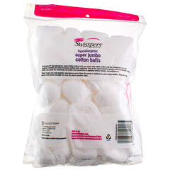 Swisspers cotton balls used with toner provide gentle cleansing and pore refinement