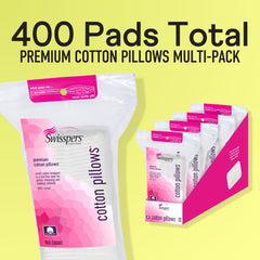 Swisspers Premium Cotton Pillows fingertip-pocket enables precise application during routines.