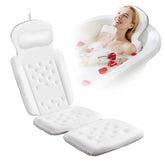 sxiiro full body bath pillow closeup with 192 suction cups offering secure grip on smooth tub surfaces