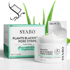 SYABO 2.0 Nose Pore Strips package with 100 strips for deep cleansing