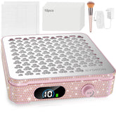 SYDRON Nail Dust Collector rose frame close-up showing 1000 Pa suction for tidy nails