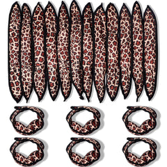Syhood sponge rollers with leopard cover provide soft, overnight curls.