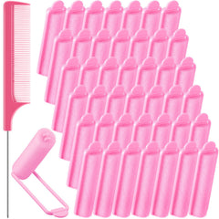 Syhood foam sponge hair rollers 7cm pink create easy waves and lasting volume.