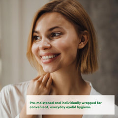 Systane Lid Wipes used for eyelid makeup removal and cleansing.