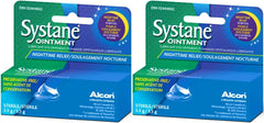 Systane Lub Eye Nightime Ointment 2-pack box shows new packaging for convenient storage.