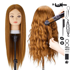 SZCY LLC mannequin head with 80% human hair for realistic practice styling
