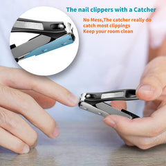 SZQHT podiatrist toenail clippers set curved blades for thick nails