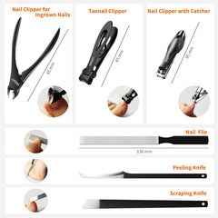 SZQHT podiatrist toenail clippers set ergonomic handle enables precise clipping