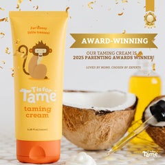 T is for Tame packaging back highlights kid-friendly, all-natural formula.