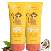 T is for Tame taming cream bottle for kid-friendly styling
