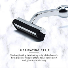 Taconic Shave lubricating strip with Vitamin E and Aloe for smoother glide