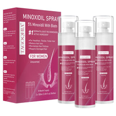TAGOQHIA 5% Minoxidil women bottle closeup for thinning hair support.