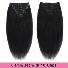 Tahikie clip-in extensions 16inch length being applied