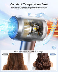 Tailulu HF03 160k RPM motor delivers ultra-fast drying for busy mornings.