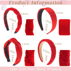 Taiyin red headband knotted design adds cute detail and secure hold.